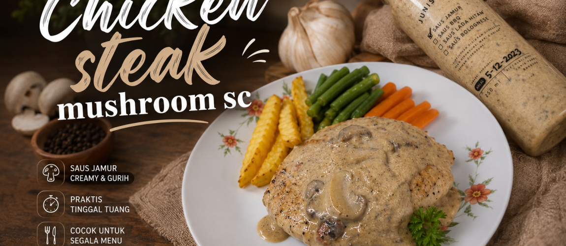membuat chicken steak mudah dalam 15 menit praktis siap saji dengan saus jamur junis food