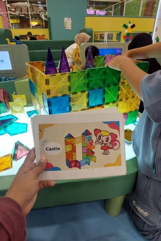 buku referensi permainan magnetic block kids box jumbo by kidzoona di ciwalk bandung